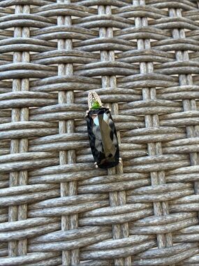 Black Crystal Pendant with Green Accent - Women Jewelry